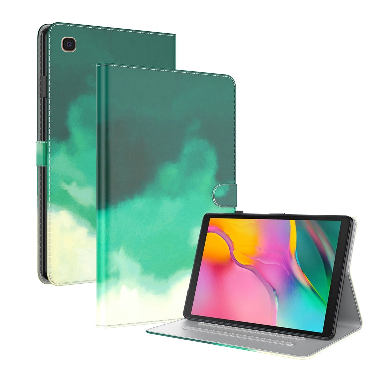 For Samsung Galaxy Tab A 10.1 2019 T515 / T510 Voltage Watercolor Pattern Skin Feel Magnetic Horizontal Flip PU Leather Case with Holder & Card Slots & Photo Frame