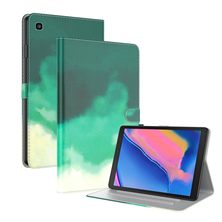 For Samsung Galaxy Tab A 8.0 2019 T290 / T295 / T297 Voltage Watercolor Pattern Skin Feel Magnetic Horizontal Flip PU Leather Case with Holder & Card Slots & Photo Frame