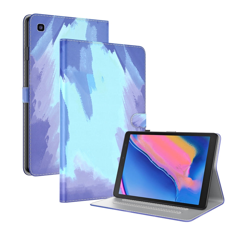For Samsung Galaxy Tab A 8.0 2019 T290 / T295 / T297 Voltage Watercolor Pattern Skin Feel Magnetic Horizontal Flip PU Leather Case with Holder & Card Slots & Photo Frame