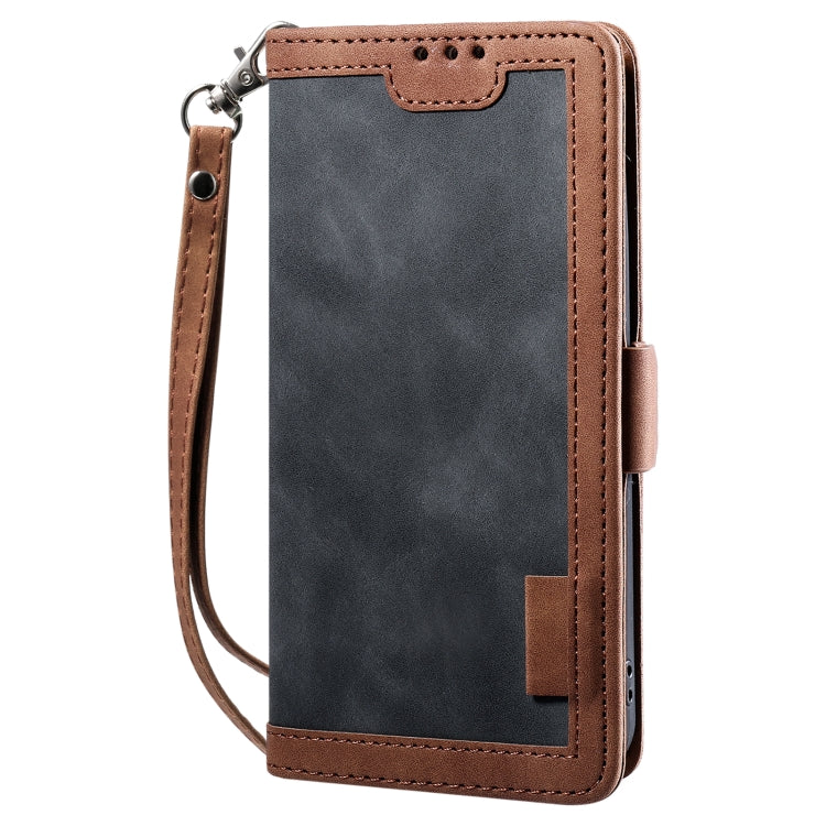 For iPhone 13 mini Retro Splicing Horizontal Flip Leather Case with Card Slots & Holder & Wallet