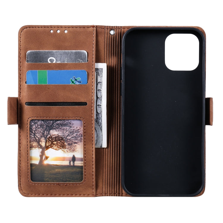 For iPhone 13 Retro Splicing Horizontal Flip Leather Case with Card Slots & Holder & Wallet