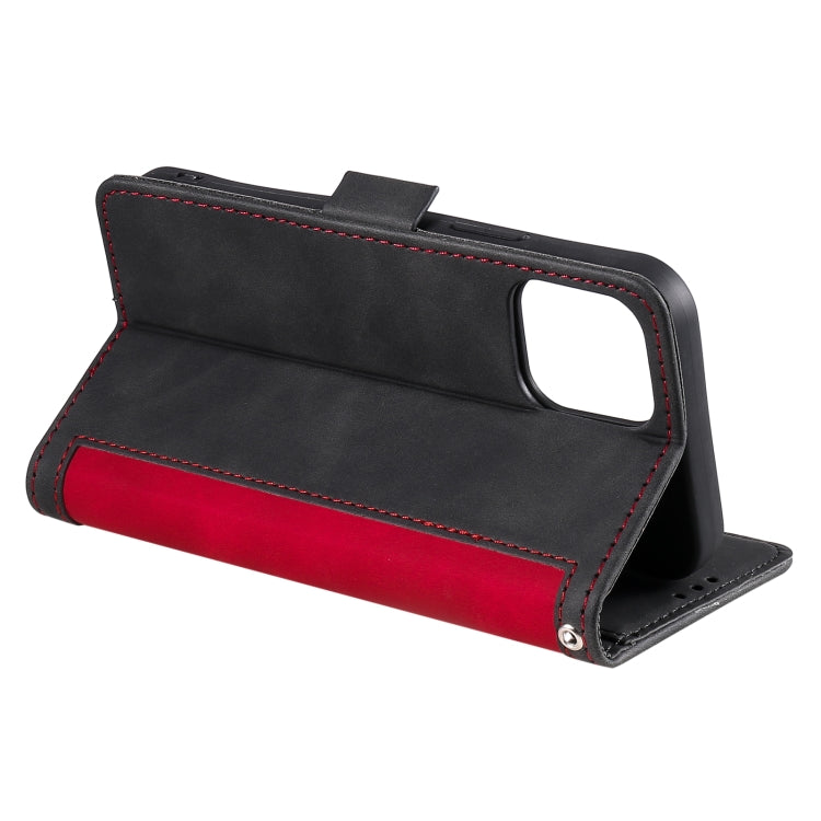 For iPhone 13 Retro Splicing Horizontal Flip Leather Case with Card Slots & Holder & Wallet