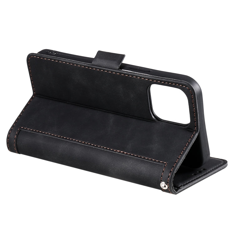 For iPhone 13 Pro Retro Splicing Horizontal Flip Leather Case with Card Slots & Holder & Wallet