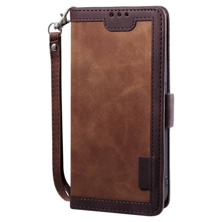 For iPhone 13 Pro Retro Splicing Horizontal Flip Leather Case with Card Slots & Holder & Wallet