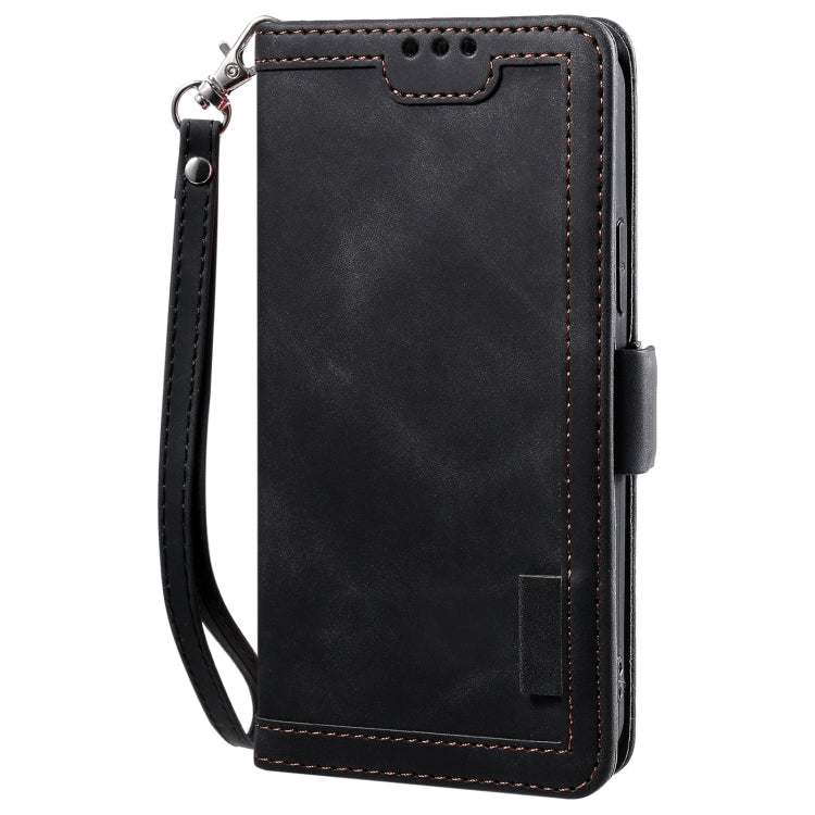 For iPhone 13 Pro Max Retro Splicing Horizontal Flip Leather Case with Card Slots & Holder & Wallet