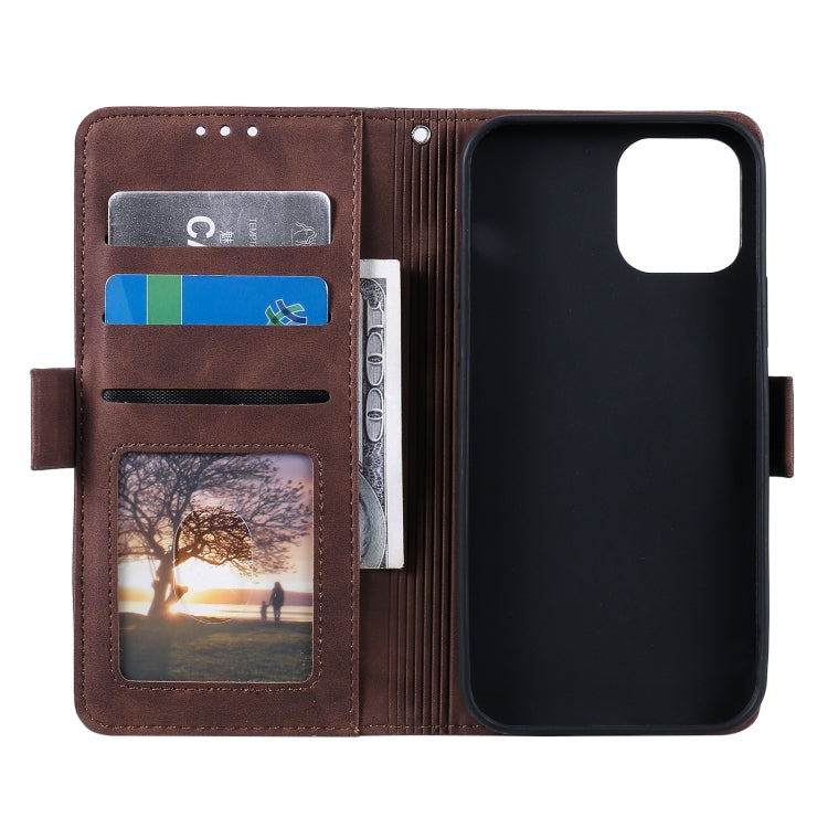 For iPhone 13 Pro Max Retro Splicing Horizontal Flip Leather Case with Card Slots & Holder & Wallet