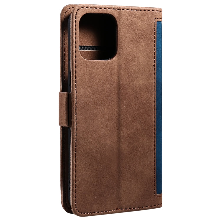 For iPhone 13 Pro Max Retro Splicing Horizontal Flip Leather Case with Card Slots & Holder & Wallet