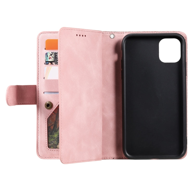 For iPhone 13 mini Nine Card Zipper Bag Horizontal Flip Leather Case With Holder & Card Slots & Photo Frame & Wallet
