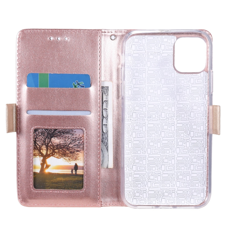 For iPhone 13 Pro Lace Pattern Double Button Zipper Horizontal Flip Leather Case with Holder & Card Slots & Wallet
