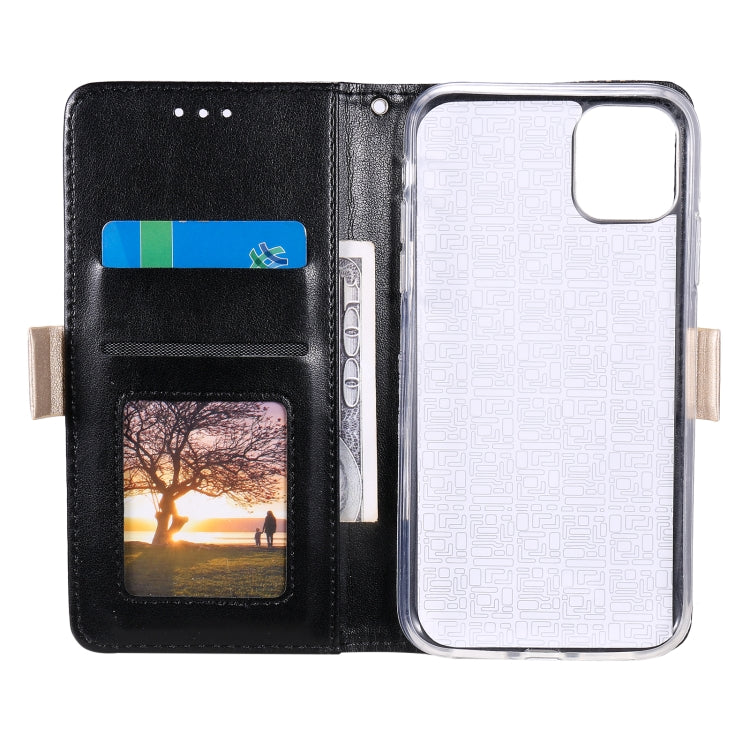 For iPhone 13 Pro Lace Pattern Double Button Zipper Horizontal Flip Leather Case with Holder & Card Slots & Wallet