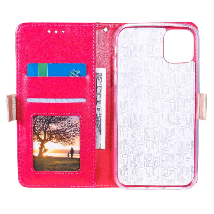 For iPhone 13 Pro Lace Pattern Double Button Zipper Horizontal Flip Leather Case with Holder & Card Slots & Wallet