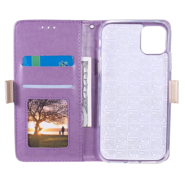 For iPhone 13 mini Lace Pattern Double Button Zipper Horizontal Flip Leather Case with Holder & Card Slots & Wallet