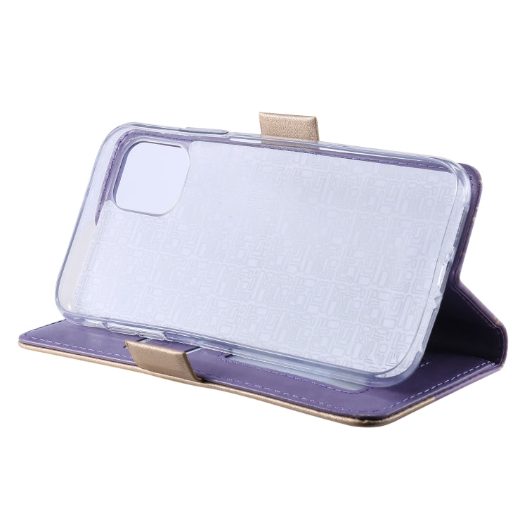For iPhone 13 mini Lace Pattern Double Button Zipper Horizontal Flip Leather Case with Holder & Card Slots & Wallet