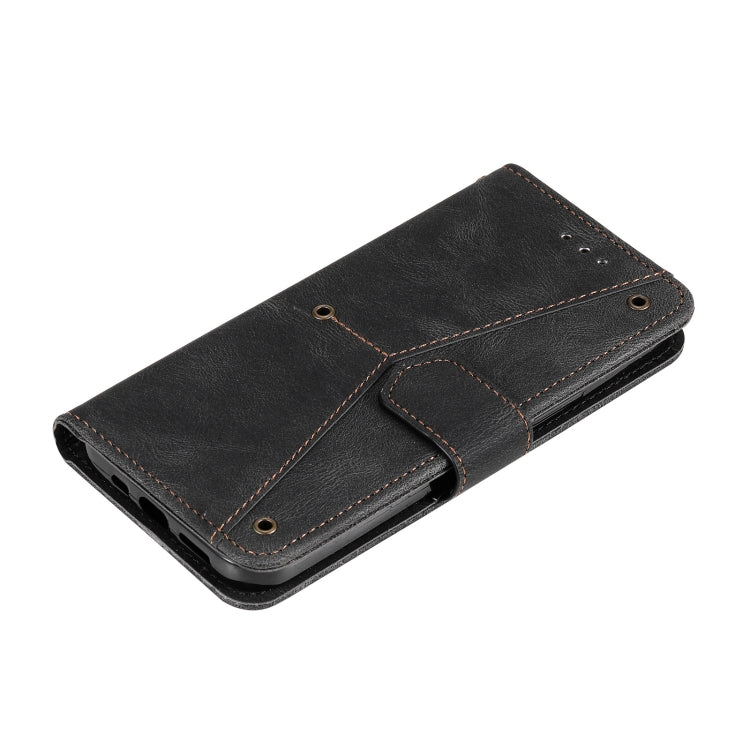 For iPhone 13 Stitching Calf Texture Horizontal Flip Leather Case with Holder & Card Slots & Wallet