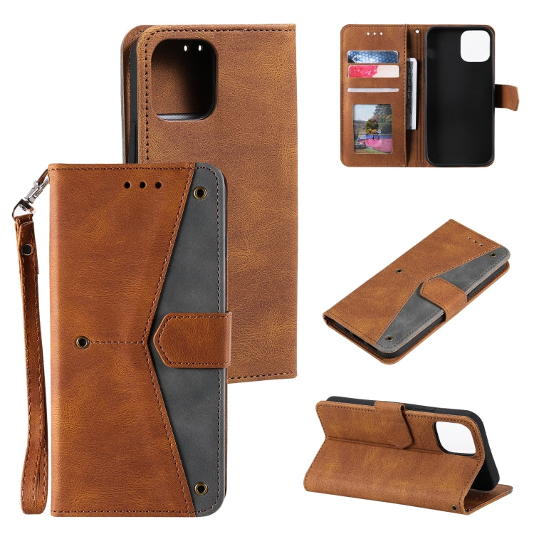 For iPhone 13 mini Stitching Calf Texture Horizontal Flip Leather Case with Holder & Card Slots & Wallet