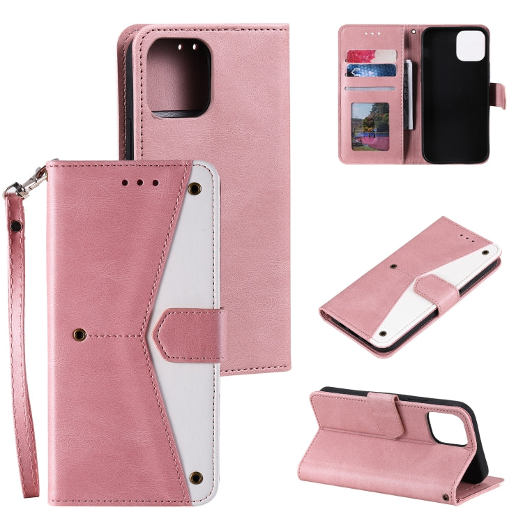 For iPhone 13 mini Stitching Calf Texture Horizontal Flip Leather Case with Holder & Card Slots & Wallet