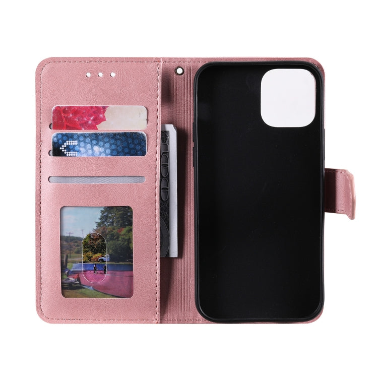 For iPhone 13 mini Stitching Calf Texture Horizontal Flip Leather Case with Holder & Card Slots & Wallet