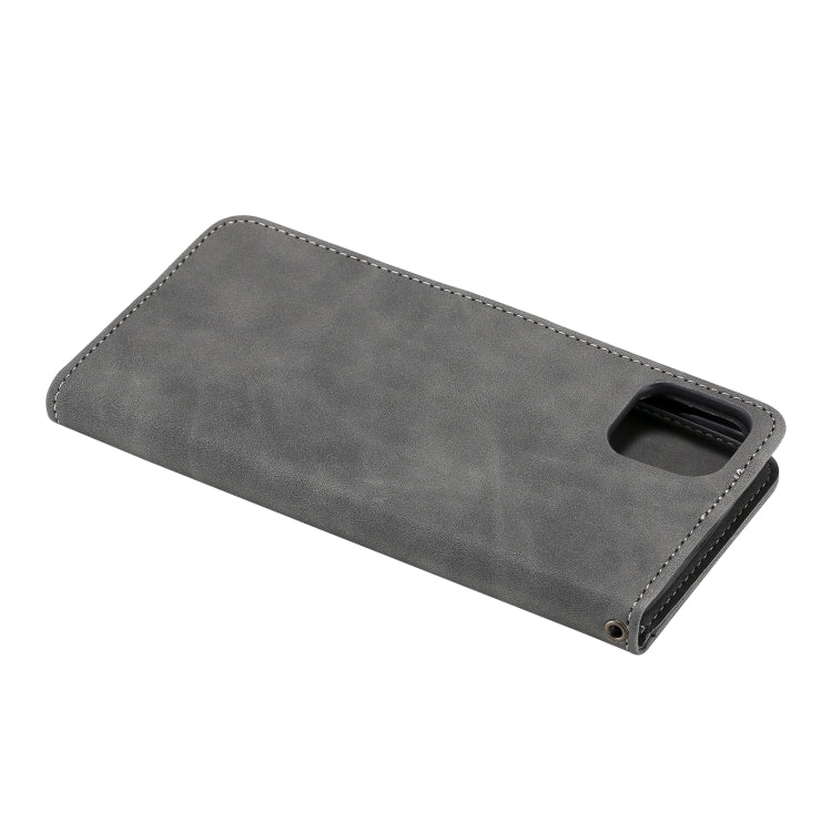For iPhone 13 Three-color Stitching Calf Texture Horizontal Flip Leather Case with Holder & Card Slots & Wallet