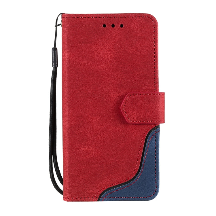 For iPhone 13 mini Three-color Stitching Calf Texture Horizontal Flip Leather Case with Holder & Card Slots & Wallet