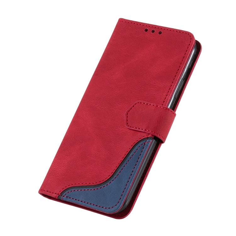For iPhone 13 mini Three-color Stitching Calf Texture Horizontal Flip Leather Case with Holder & Card Slots & Wallet