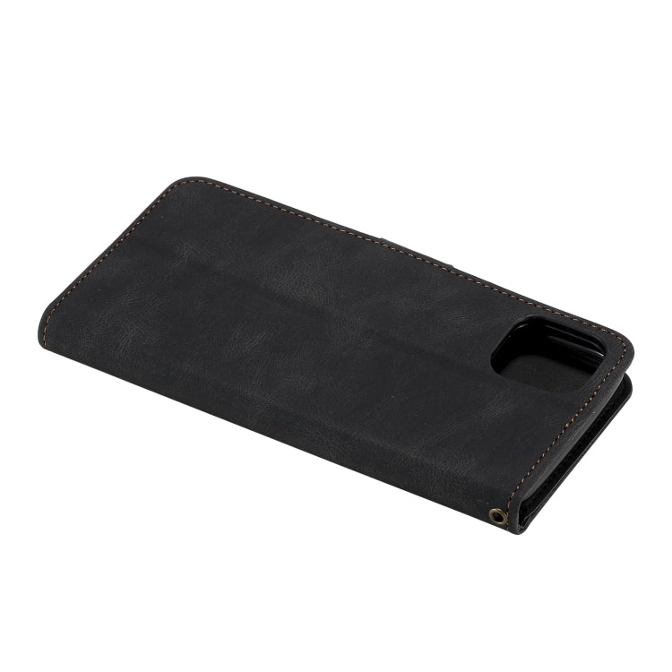 For iPhone 13 mini Three-color Stitching Calf Texture Horizontal Flip Leather Case with Holder & Card Slots & Wallet