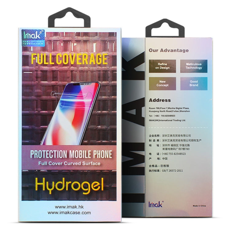 2 PCS IMAK Curved Full Screen Hydrogel Film For OPPO Reno2