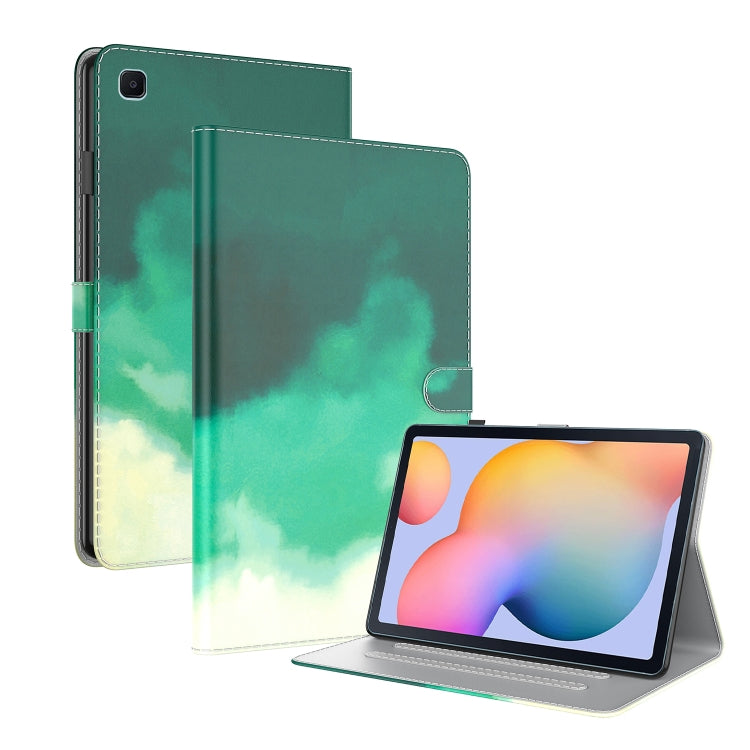 For Samsung Galaxy Tab S6 Lite 10.4 inch P610 / P615 Voltage Watercolor Pattern Skin Feel Magnetic Horizontal Flip PU Leather Case with Holder & Card Slots & Photo Frame & Sleep / Wake-up Function