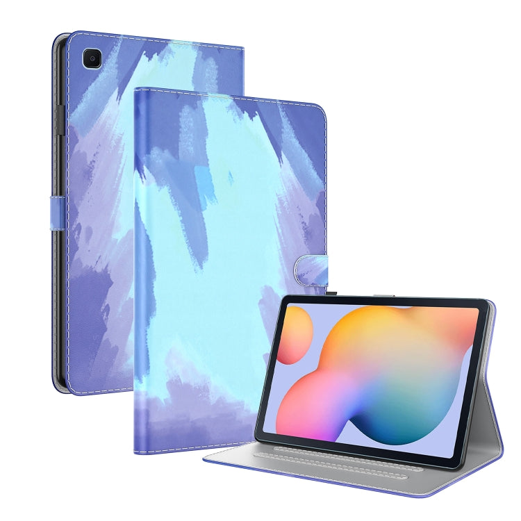For Samsung Galaxy Tab S6 Lite 10.4 inch P610 / P615 Voltage Watercolor Pattern Skin Feel Magnetic Horizontal Flip PU Leather Case with Holder & Card Slots & Photo Frame & Sleep / Wake-up Function