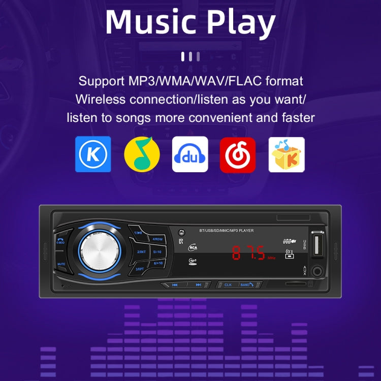 1428 Universal Car Radio Receiver MP3 Player, Support FM with Remote Control