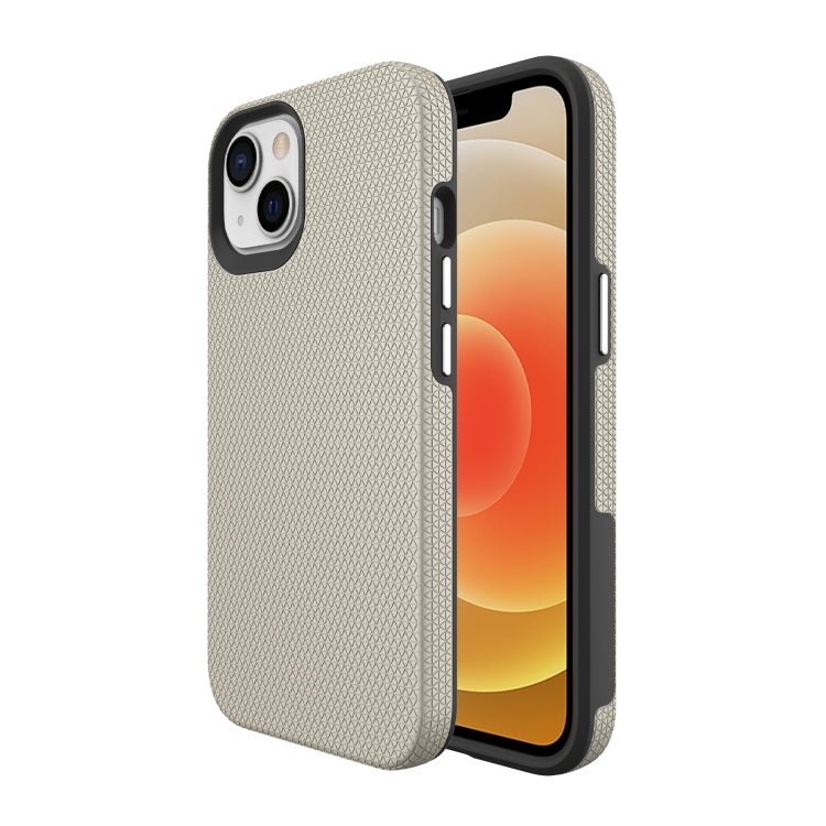 For iPhone 13 Triangle Armor Texture TPU + PC Case