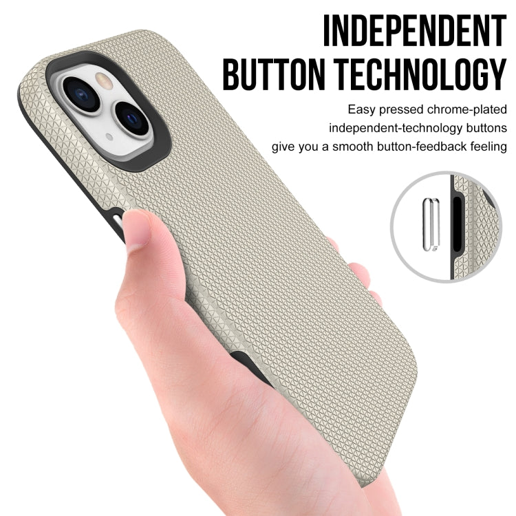 For iPhone 13 Triangle Armor Texture TPU + PC Case