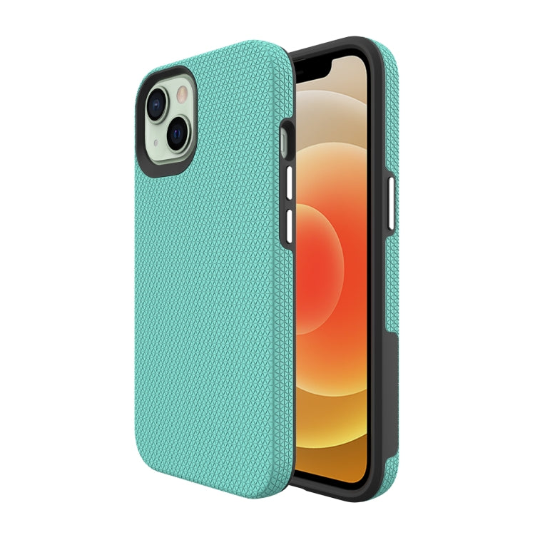 For iPhone 13 Triangle Armor Texture TPU + PC Case