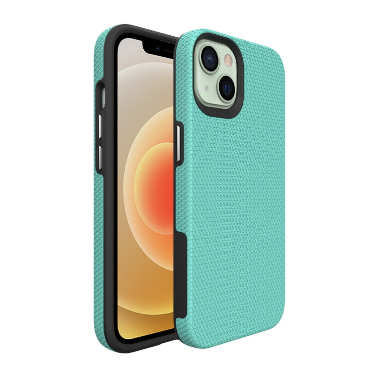 For iPhone 13 Triangle Armor Texture TPU + PC Case