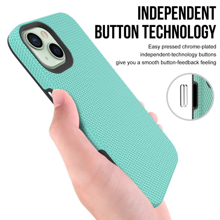 For iPhone 13 Triangle Armor Texture TPU + PC Case