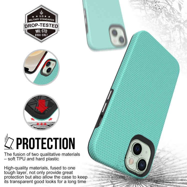 For iPhone 13 Triangle Armor Texture TPU + PC Case
