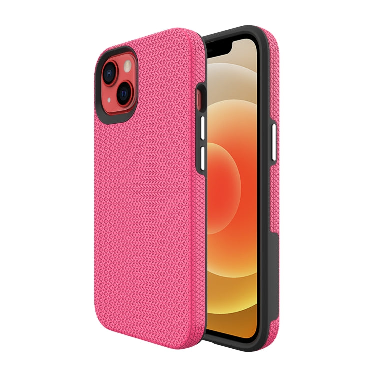 For iPhone 13 Triangle Armor Texture TPU + PC Case