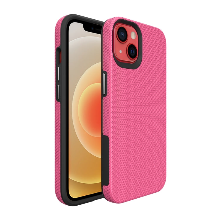 For iPhone 13 Triangle Armor Texture TPU + PC Case