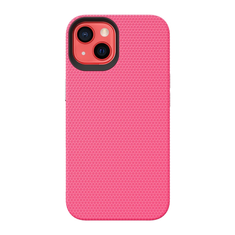 For iPhone 13 Triangle Armor Texture TPU + PC Case