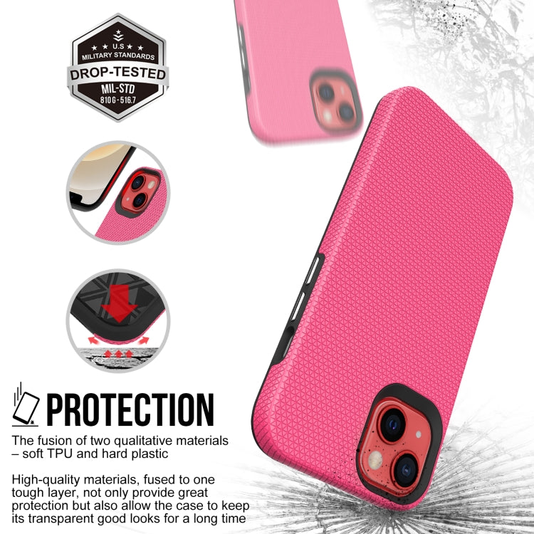 For iPhone 13 Triangle Armor Texture TPU + PC Case