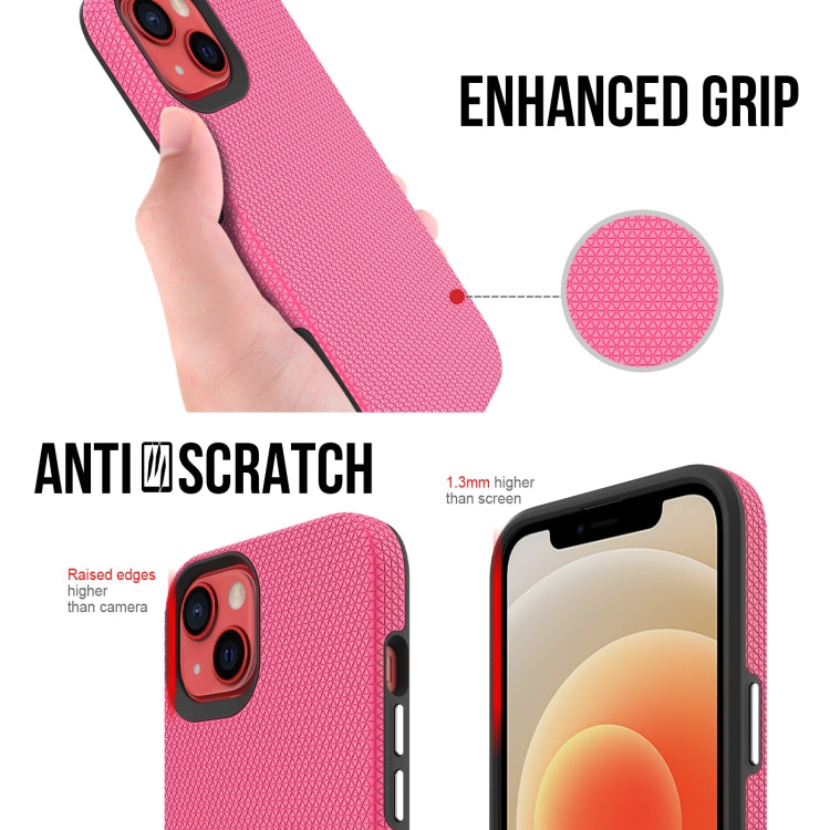 For iPhone 13 Triangle Armor Texture TPU + PC Case