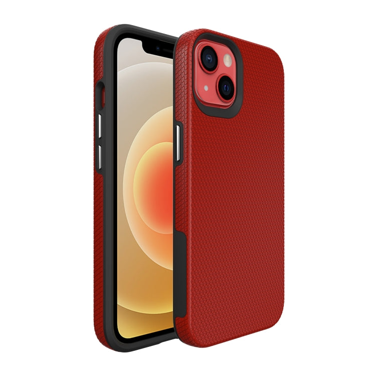 For iPhone 13 Triangle Armor Texture TPU + PC Case