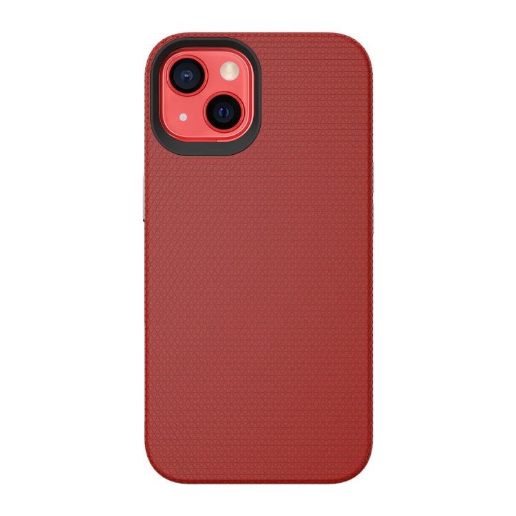 For iPhone 13 Triangle Armor Texture TPU + PC Case