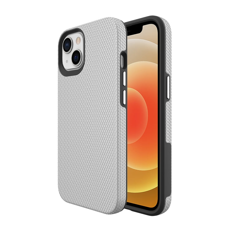 For iPhone 13 Triangle Armor Texture TPU + PC Case