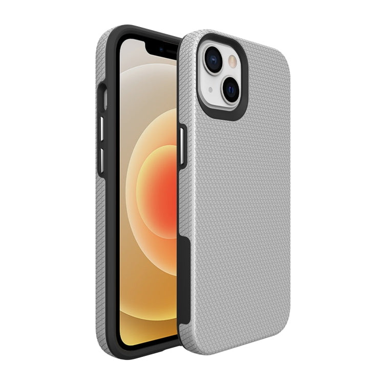 For iPhone 13 Triangle Armor Texture TPU + PC Case