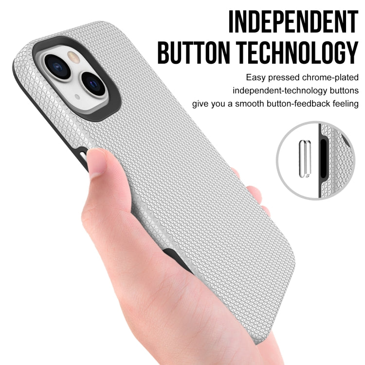 For iPhone 13 Triangle Armor Texture TPU + PC Case