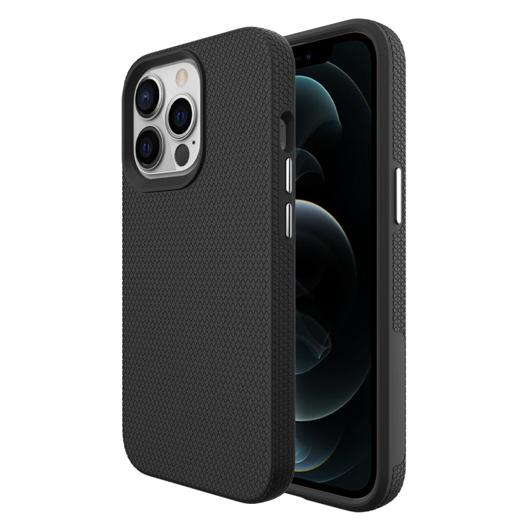 For iPhone 13 Pro Triangle Armor Texture TPU + PC Case