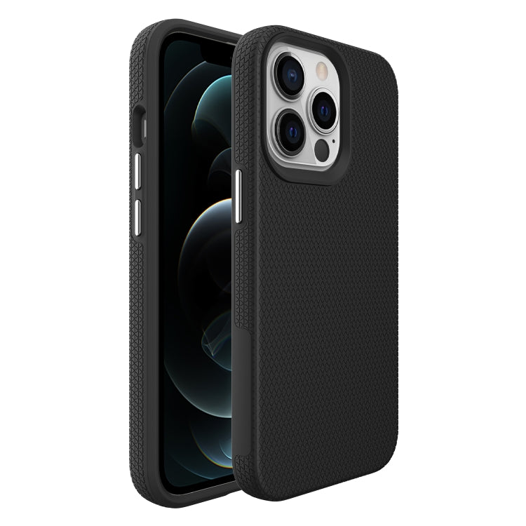 For iPhone 13 Pro Triangle Armor Texture TPU + PC Case