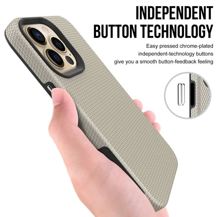 For iPhone 13 Pro Triangle Armor Texture TPU + PC Case