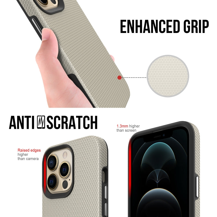 For iPhone 13 Pro Triangle Armor Texture TPU + PC Case