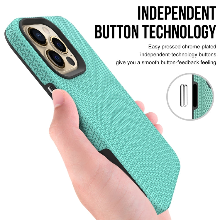 For iPhone 13 Pro Triangle Armor Texture TPU + PC Case